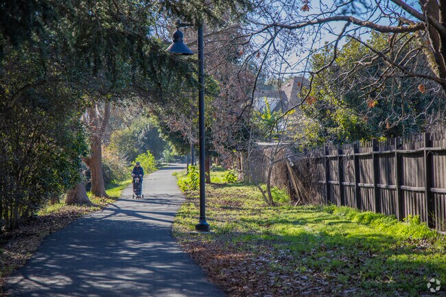 The Pinole Creek Trail runs through Old Town Pinole.