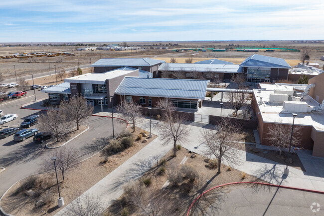 A birds eye view of Moriarty Middle School.