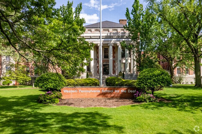 The Western Pennsylvania School for the Deaf building is a historic landmark in Edgewood.