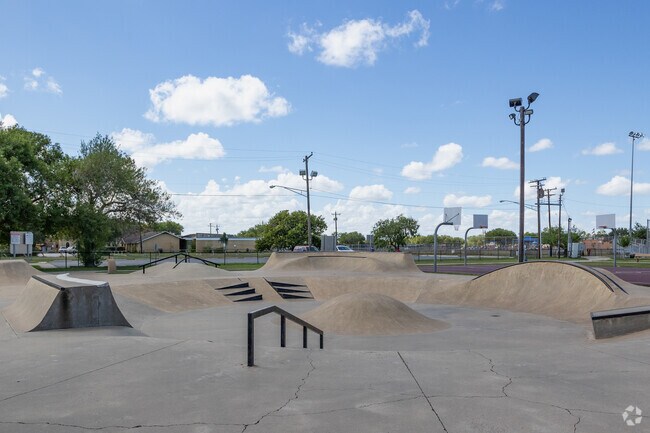 The Los Fresnos skatepark is a popular attraction for local and visiting skateboarders.