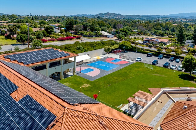 The sporting field of the St. Peter The Apostle Catholic School in Fallbrook.