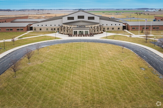 Lakota High School front doors welcome parents and students alike