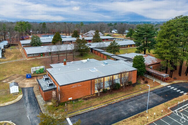 An aerial view of Davis Elementary School.