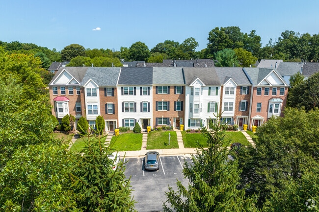 Beautiful rows of townhomes line the streets in Severn.