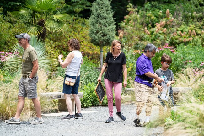 Duke Gardens near West Durham has 5 miles of allées, walks, and pathways throughout the gardens.