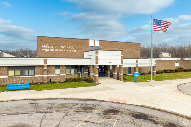 Front of L'Anse Creuse Middle School - South.
