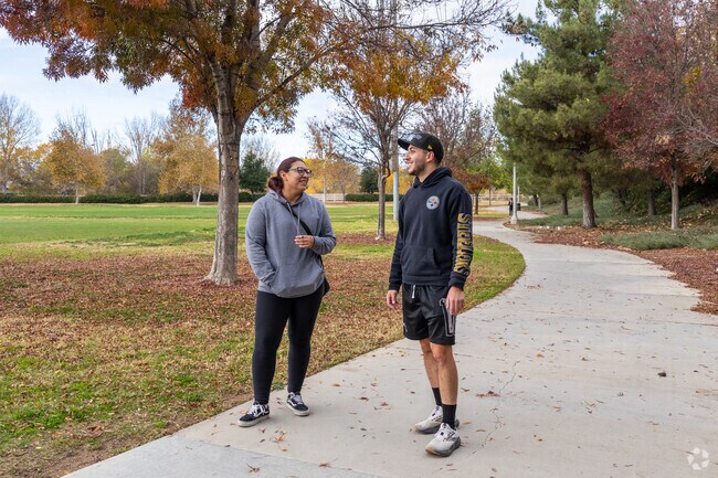A peaceful walk along the tree-lined trails of Heritage Park is the perfect way to relax.