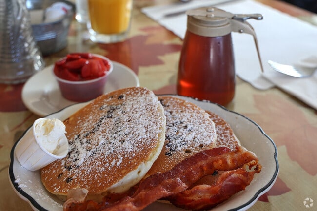Chocolate chip pancakes are always a favorite at the Village Pancake House in Rowley.