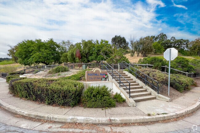 Nature meets neighborhood at Foothill Park, just steps from homes in Hidden Glen South.