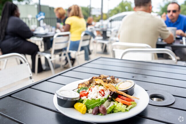 Grab a bite at Taziki's near Mount Olive.