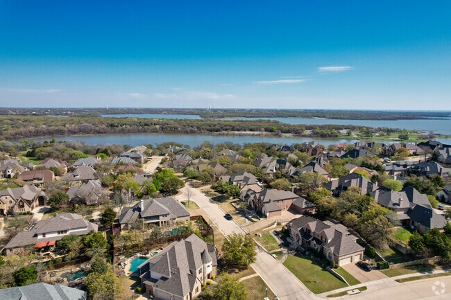 Many homes sit near Lake Lewisville in Highland Village.