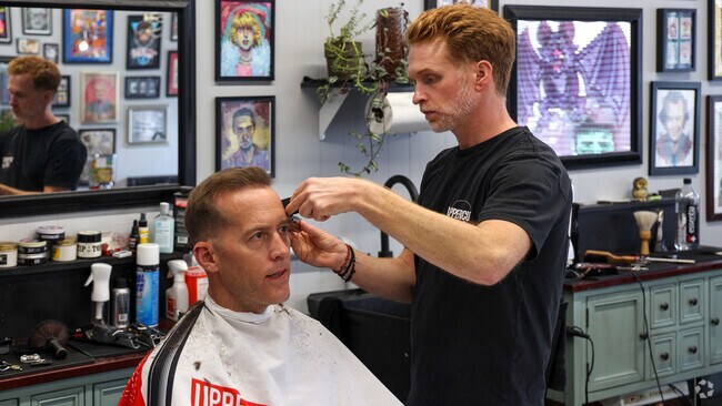 Local master barber Shawn Arny keeps everyone in style in Haysfield Dundee.