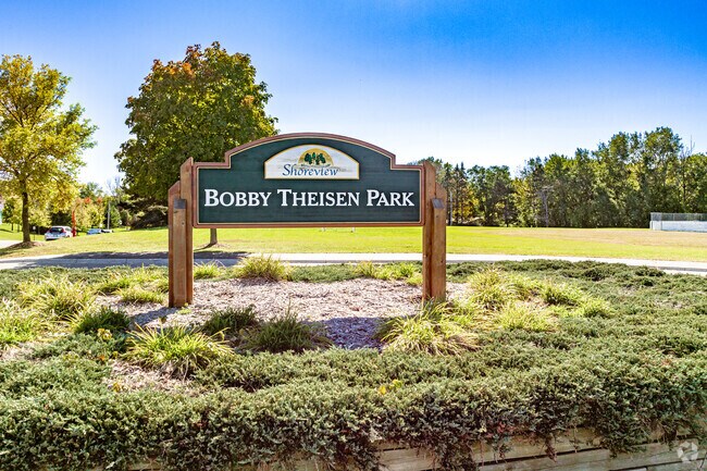 Bobby Theisen Park features  many amenities and plenty of green space.