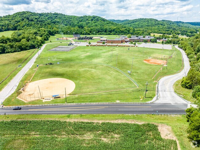 Aerial view of Whites Creek High School in the Northeast Nashville.