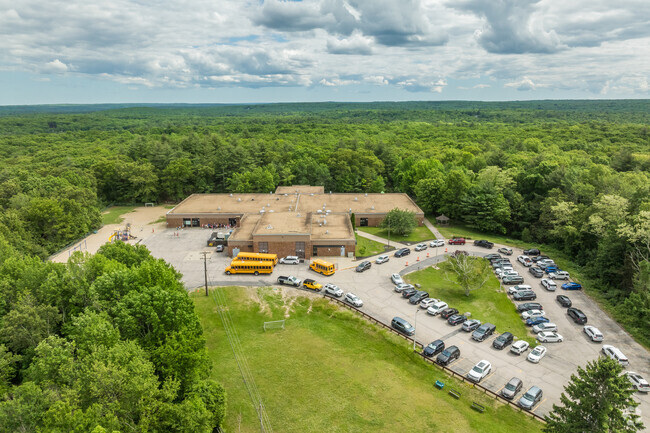 An aerial view at Fogarty Memorial School.