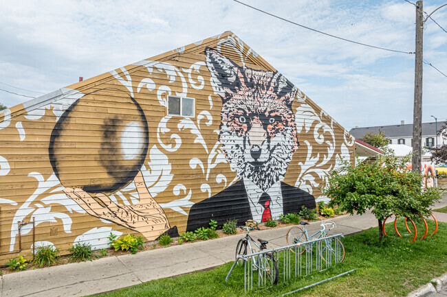 The shopping area near Boardman is home to some colorful, interesting murals.