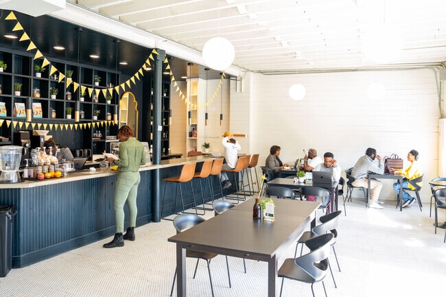 Woodlawn Marketplace hosts several local vendors offering food, coffee and gifts.