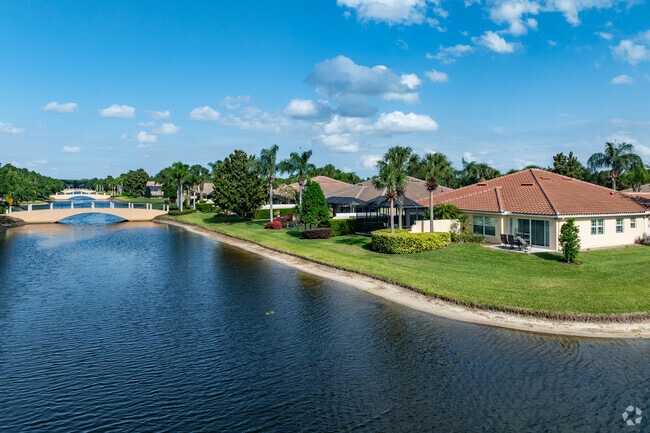 Many Lake Nona Central homes are located along the neighborhood's canals.
