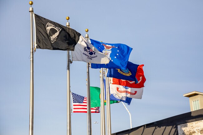 Veterans Memorial Park near Talbot provides green space and walking paths.