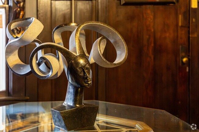 This sculpture sits at Beck Cultural Center and is a tribute to Thomas Strickland.