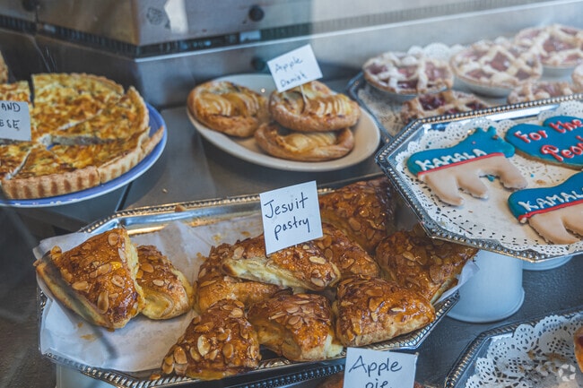 Lines form early at Girard Gourmet for their fresh baked goods.