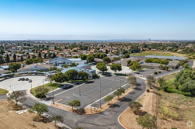 A look at Teofilo Mendoza School from above located in Nestor.