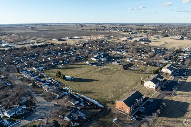 Sunnywest has a central park and church that supports the community.