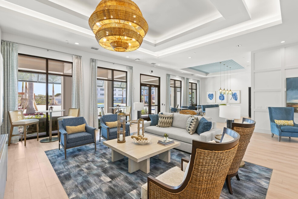 Clubhouse lounge with comfortable seating