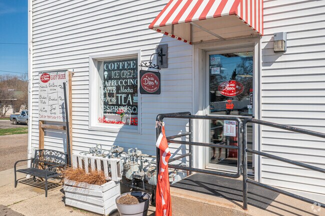 The Little Dipper is a local restaurant serves lunch, coffee and ice cream.