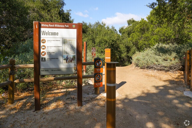 The entrance to the Wilderness Park located in Baker Ranch, just steps away from home.