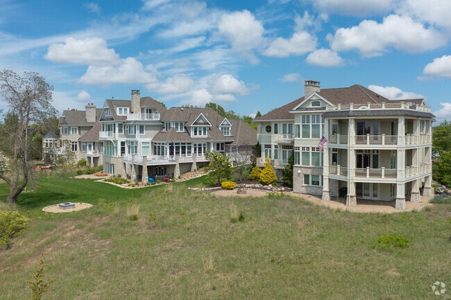 Large million-dollar estates can be found lining the beach of Lake Michigan in Saint Joseph.