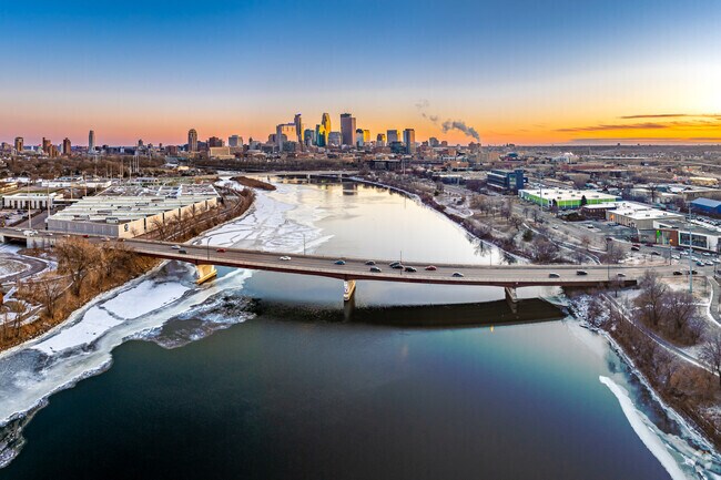 The view of downtown Minneapolis is breathtaking from Sheridan.