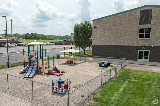 National Trail Elementary School shares a building with the middle and high school.