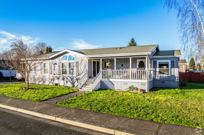 Some of the manufactured homes in East Lancaster are very large and have nice lawns.
