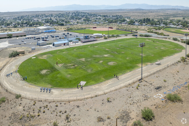 Students walk laps and get some fresh air at Spring Valley’s Mayer High School.