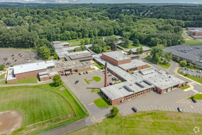 Lyman Hall High School is located at 70 Pond Hill Road in Wallingford, CT.