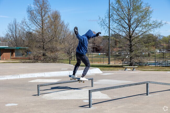 Skaters love to practice their tricks at Edgemoor Park by Pine Valley Estates.
