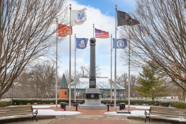 Riverfront Park's flag display is a patriotic sight.
