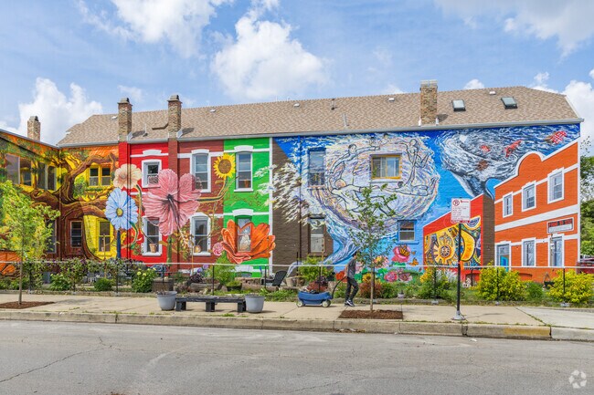 Heart of Chicago is full of many beautiful murals to explore throughout the neighborhood.