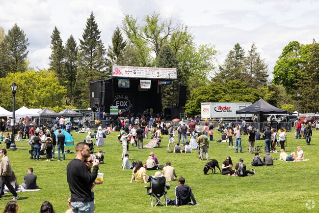 The annual Tulip Festival blooms in Washington Park near New York’s Capitol.