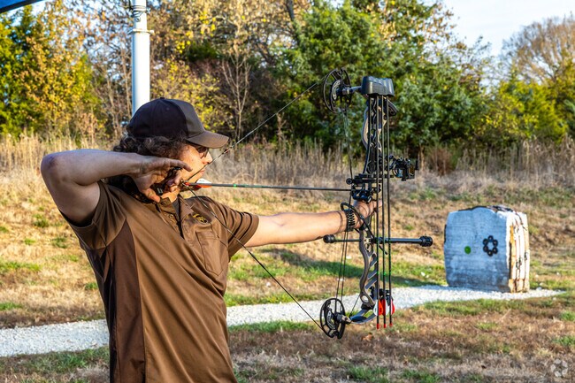 The covered archery range at Shawnee Mission Park is popular spot throughout the year.