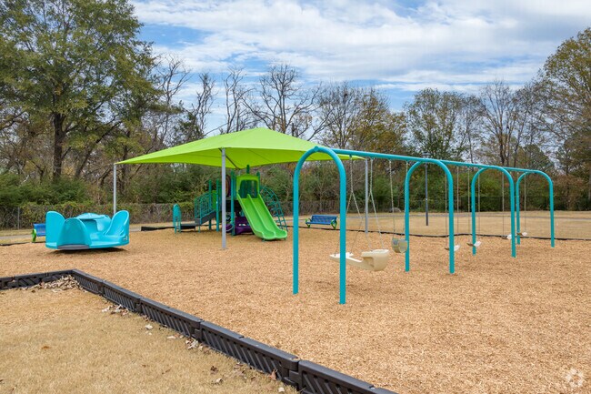 Kids' imaginations can run wild on the playground at Byhalia Walking Track.