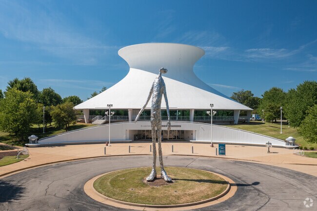The St. Louis Science Center Planetarium hosts educational star shows, laser shows, and more.