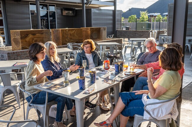 Many of the restaurants feature outdoor seating, perfect for friendly gatherings.