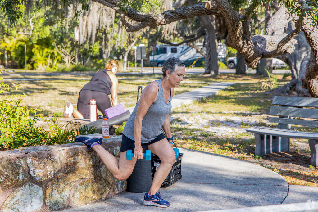 People love to enjoy exercise outside on nice warm days in Palm Harbor.