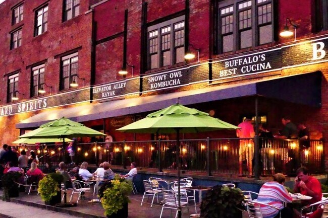distillery and brewery patio
