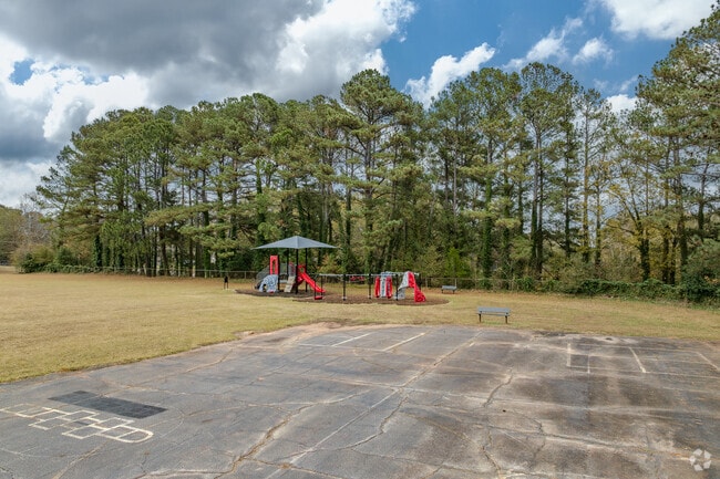 Toney Elementary School has a playground and sports court.