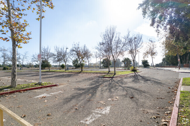 Isla Vista Elementary has a very large parking lot.