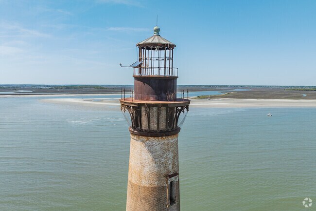 Morris Island Lighthouse, north of Folly Beach, is the tallest lighthouse in South Carolina.