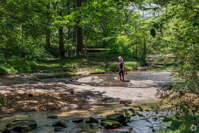 At the southern edge of Winnona Park Historic District, Dearborn Park in Decatur offers a creek to dip your toes into.
